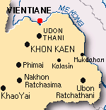 Karte von Nordostthailand
